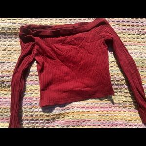 Off the shoulder crop top!